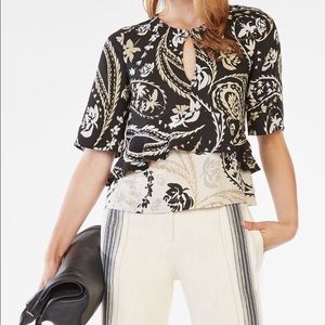 BCBG Paisley Print Top